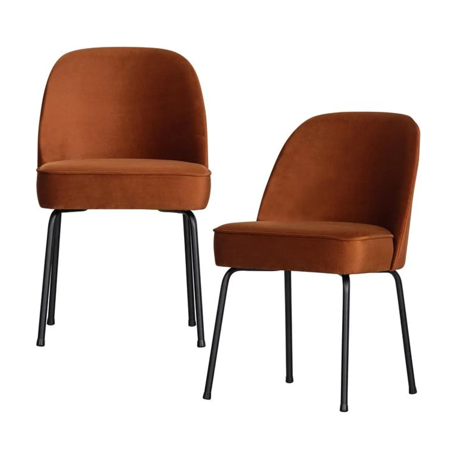 WOOOD Eetkamerstoelen|Vogue Eetkamerstoel Velvet Roest