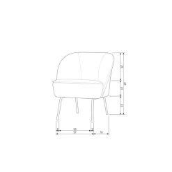 WOOOD Fauteuils|Vogue Fauteuil Velvet Roest