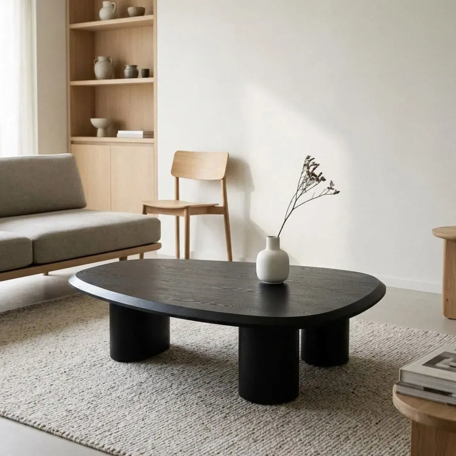 Eleonora Salontafels|Walter Salontafel zwart Eikenhout 106 cm