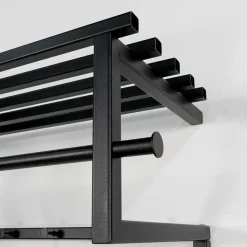 Redin Design Kapstokken|Wandkapstok industrieel Parker zwart