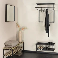 Redin Design Kapstokken|Wandkapstok industrieel Parker zwart