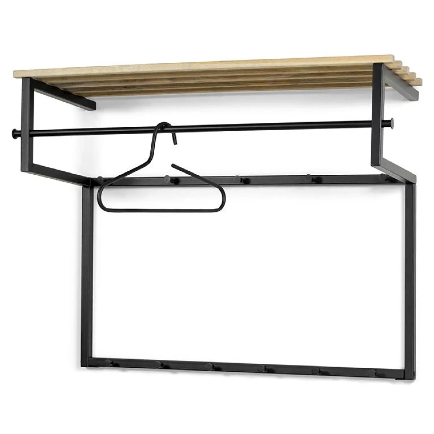 Redin Design Kapstokken|Wandkapstok industrieel Parker XL zwart / hout