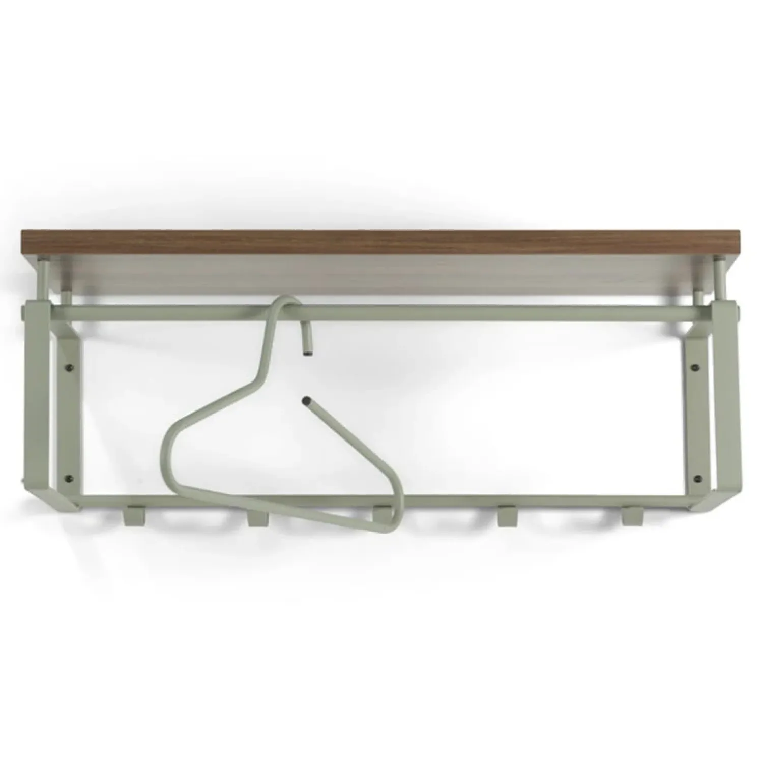 Redin Design Kapstokken|Wandkapstok staal REEF 3 groen walnoot