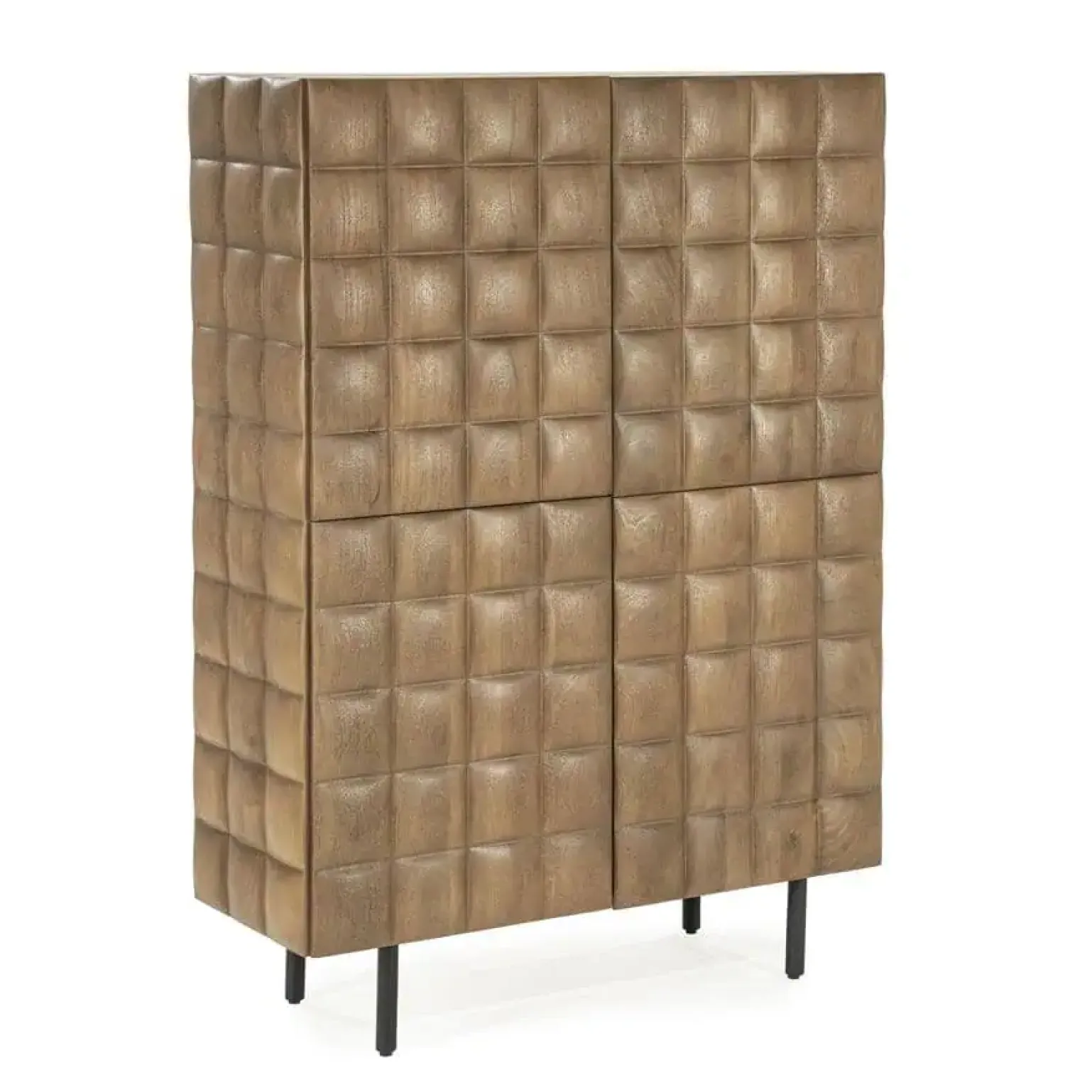 Eleonora Wandkasten|Industriele Kasten|Wandkast Felix Mangohout 119cm