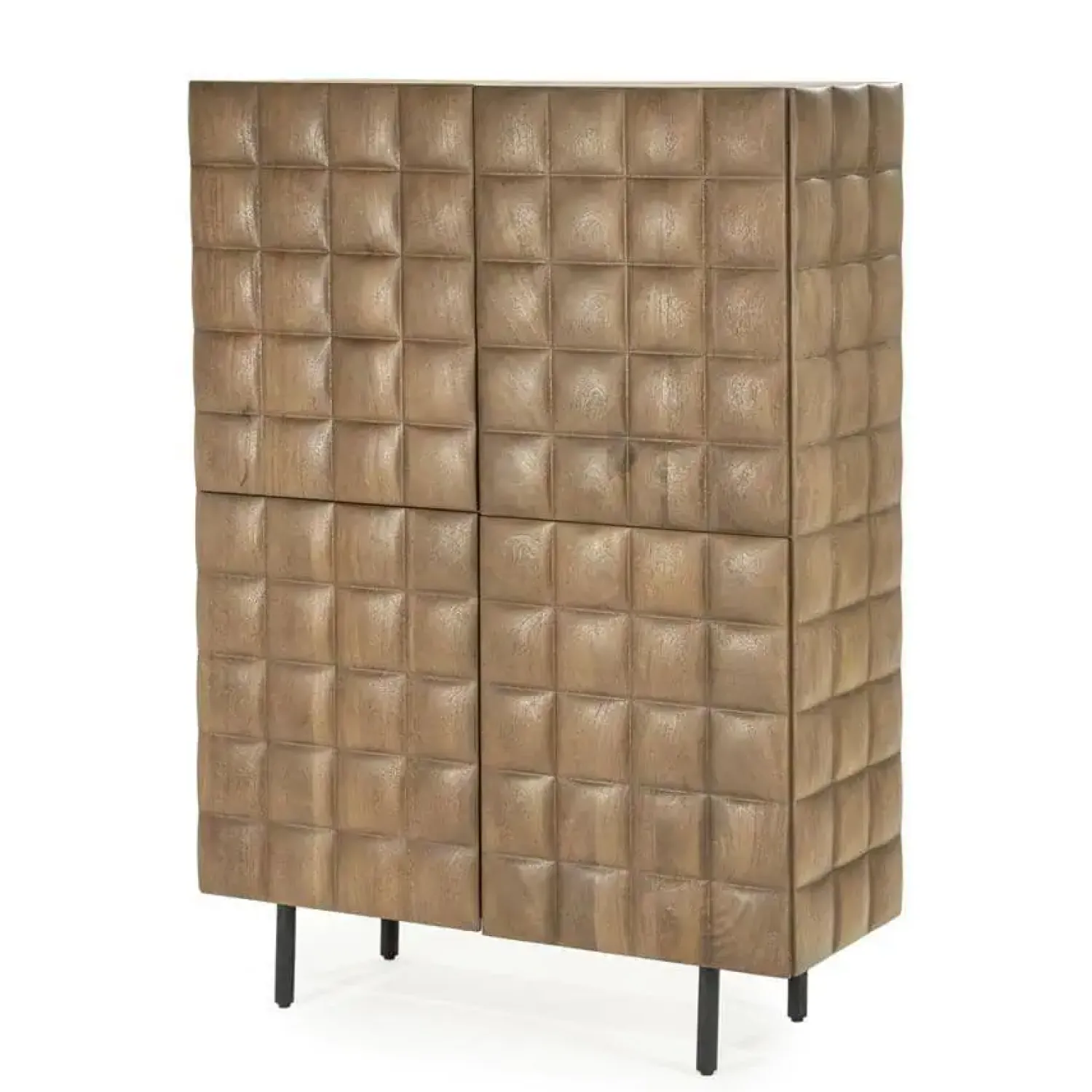 Eleonora Wandkasten|Industriele Kasten|Wandkast Felix Mangohout 119cm
