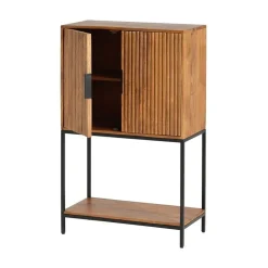 Mysons Wandkasten|Industriele Kasten|Wandkast Jacobs Bruin Mangohout 80cm