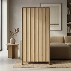 Eleonora Wandkasten|Industriele Kasten|Wandkast Jake naturel eikenhout 102cm