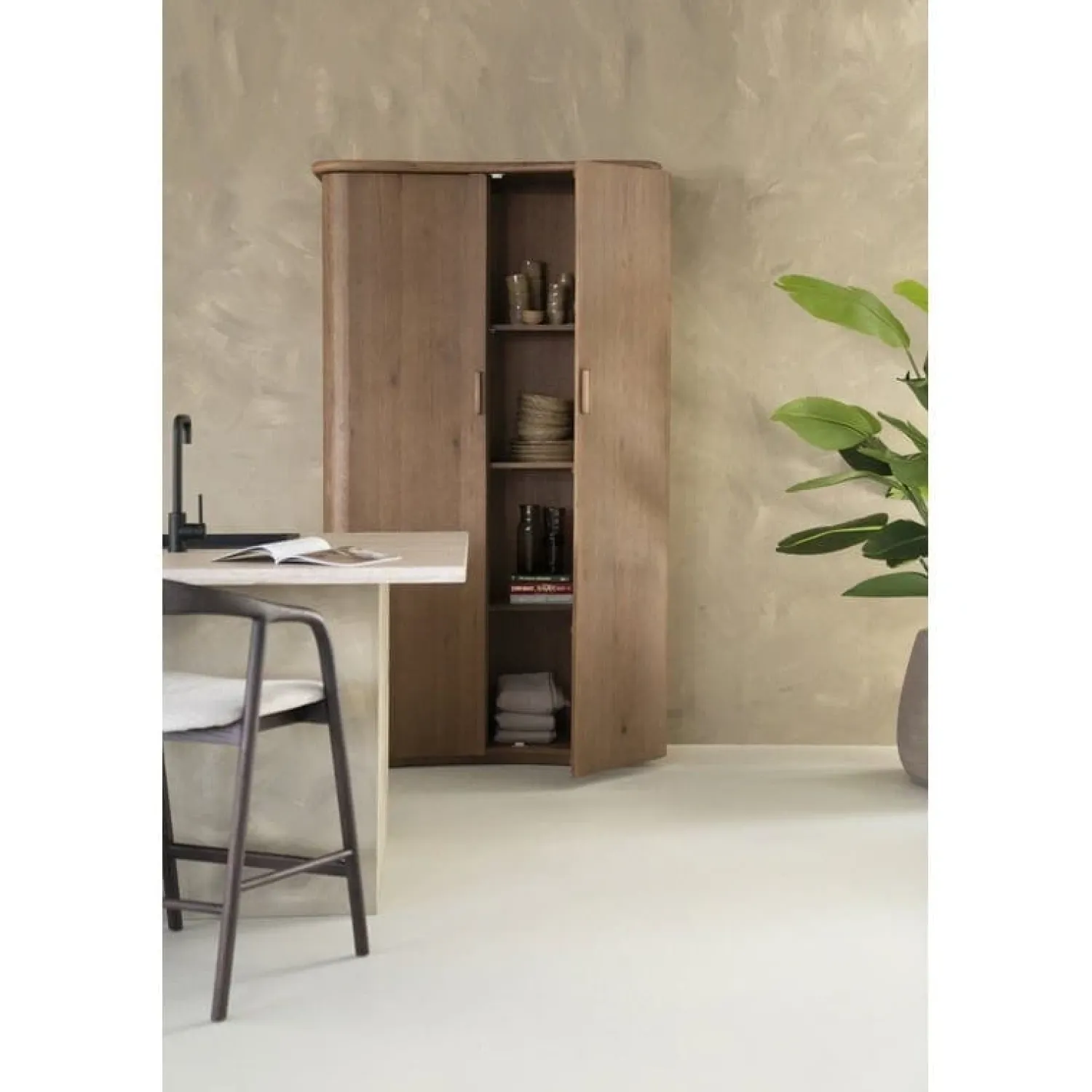 Eleonora Wandkasten|Industriele Kasten|Wandkast Josh bruin 120cm