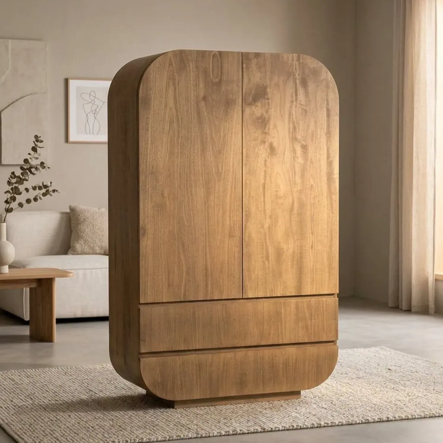 Eleonora Wandkasten|Industriele Kasten|Wandkast King mangohout 110cm