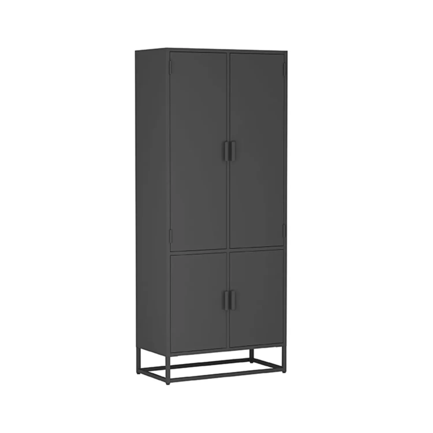 Label51 Wandkasten|Industriele Kasten|Wandkast Luff Zwart Metaal 80cm