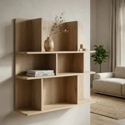 Eleonora Wandkasten|Boekenkasten|Wandkast Renee vierkant 105cm