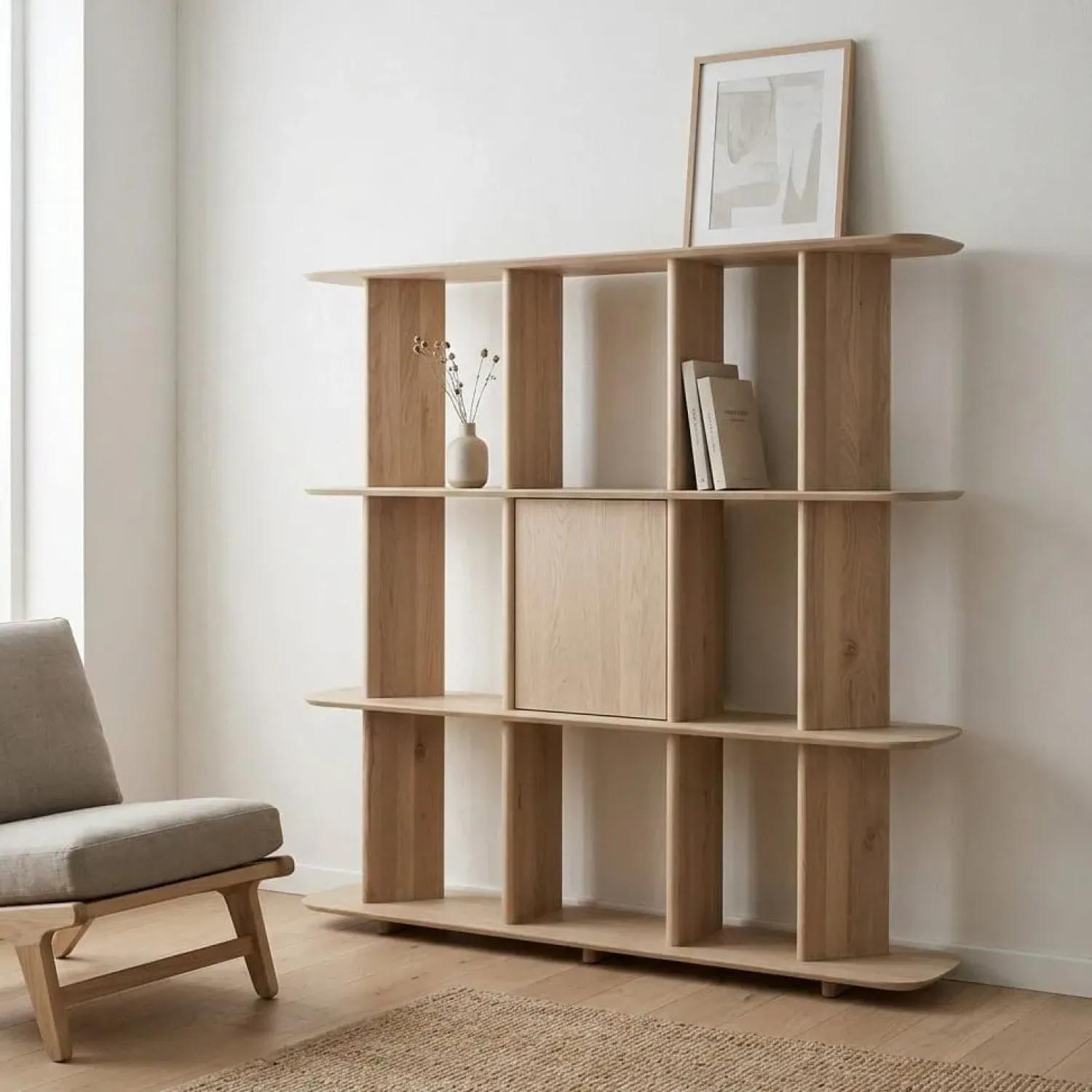 Eleonora Wandkasten|Boekenkasten|Wandkast Ty Naturel 180cm