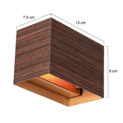 Cavetown Wandlampen|Wandlamp Muro Rechthoek Hout look
