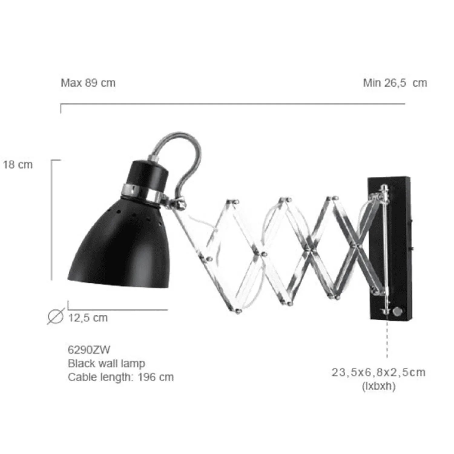 Cavetown Wandlampen|Wandlamp Spring Zwart