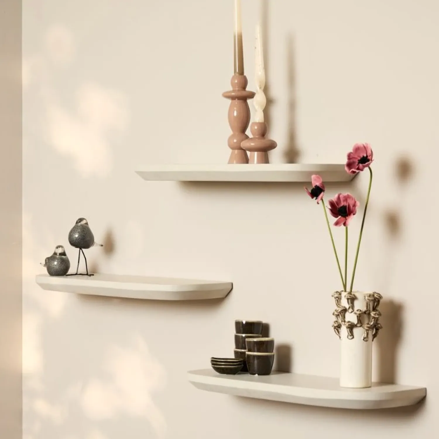 Furndea Wandplanken|Wandplanken|Wandplank Gavin Zand 60 cm Set van 3