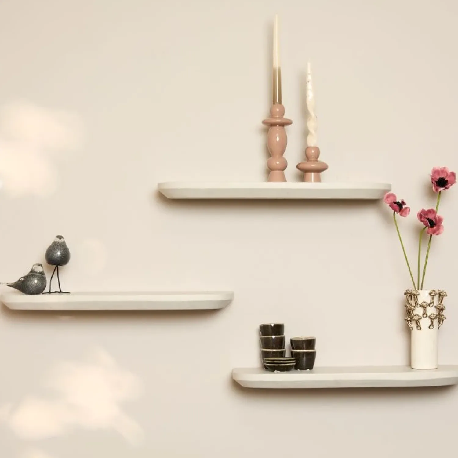 Furndea Wandplanken|Wandplanken|Wandplank Gavin Zand 60 cm Set van 3