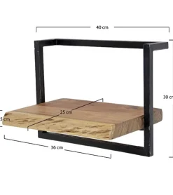 Kalfort Wandplanken|Wandrekken|Wandrek industrieel Stockton 5 145cm