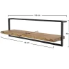 Kalfort Wandplanken|Wandrekken|Wandrek industrieel Stockton 5 135cm