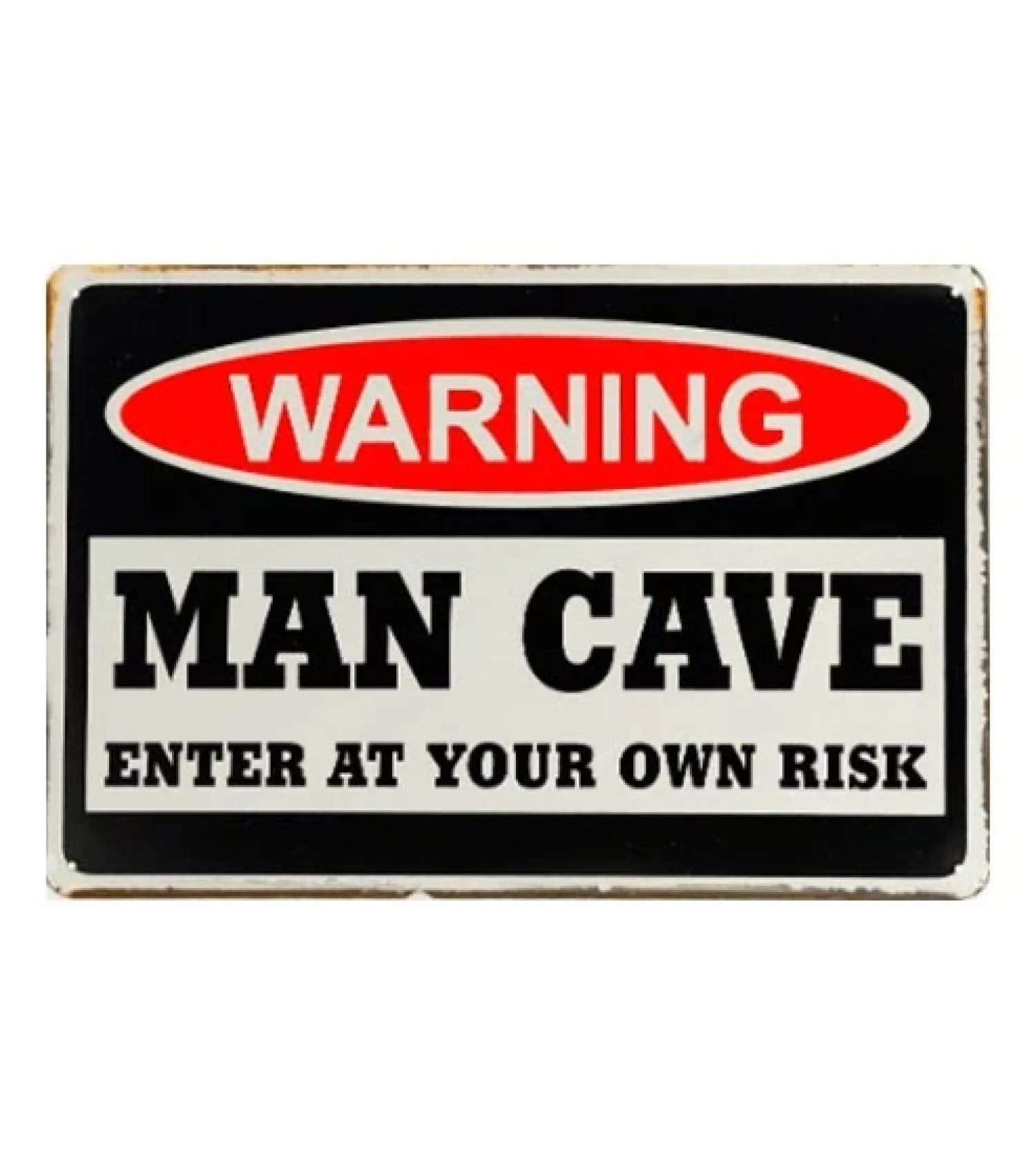 Metal Signs Metalen Borden|Warning Man Cave risk - metalen bord