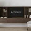Maison Madera Wandkasten|Vakkenkasten|Watford Small zwevende Cinewall compleet dark almond