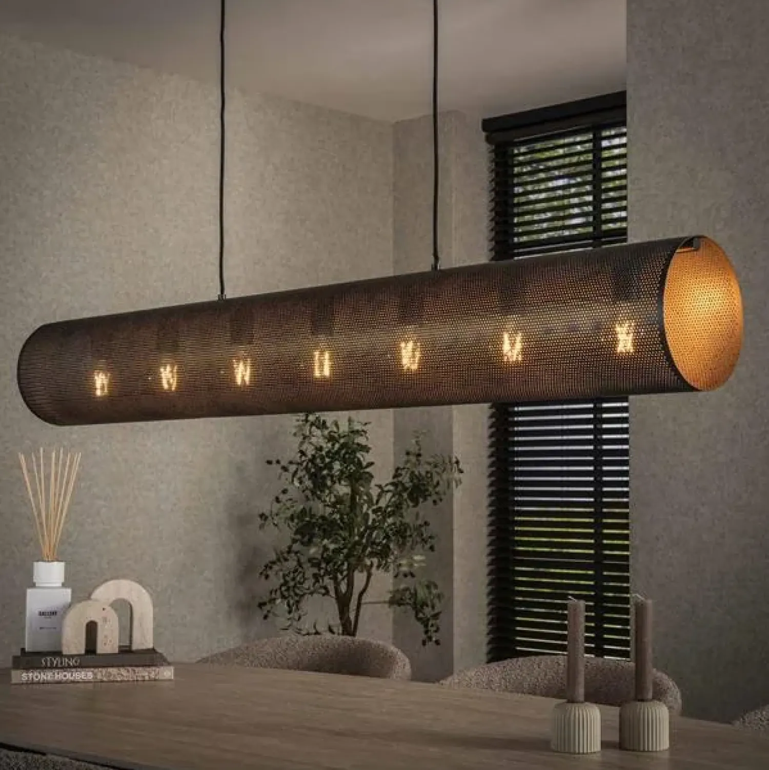Kalfort Hanglampen|Wayne 7-lichts Hanglamp XL Metaal