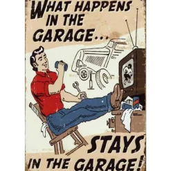 Cavetown Metalen Borden|What happens in the Garage - metalen bord