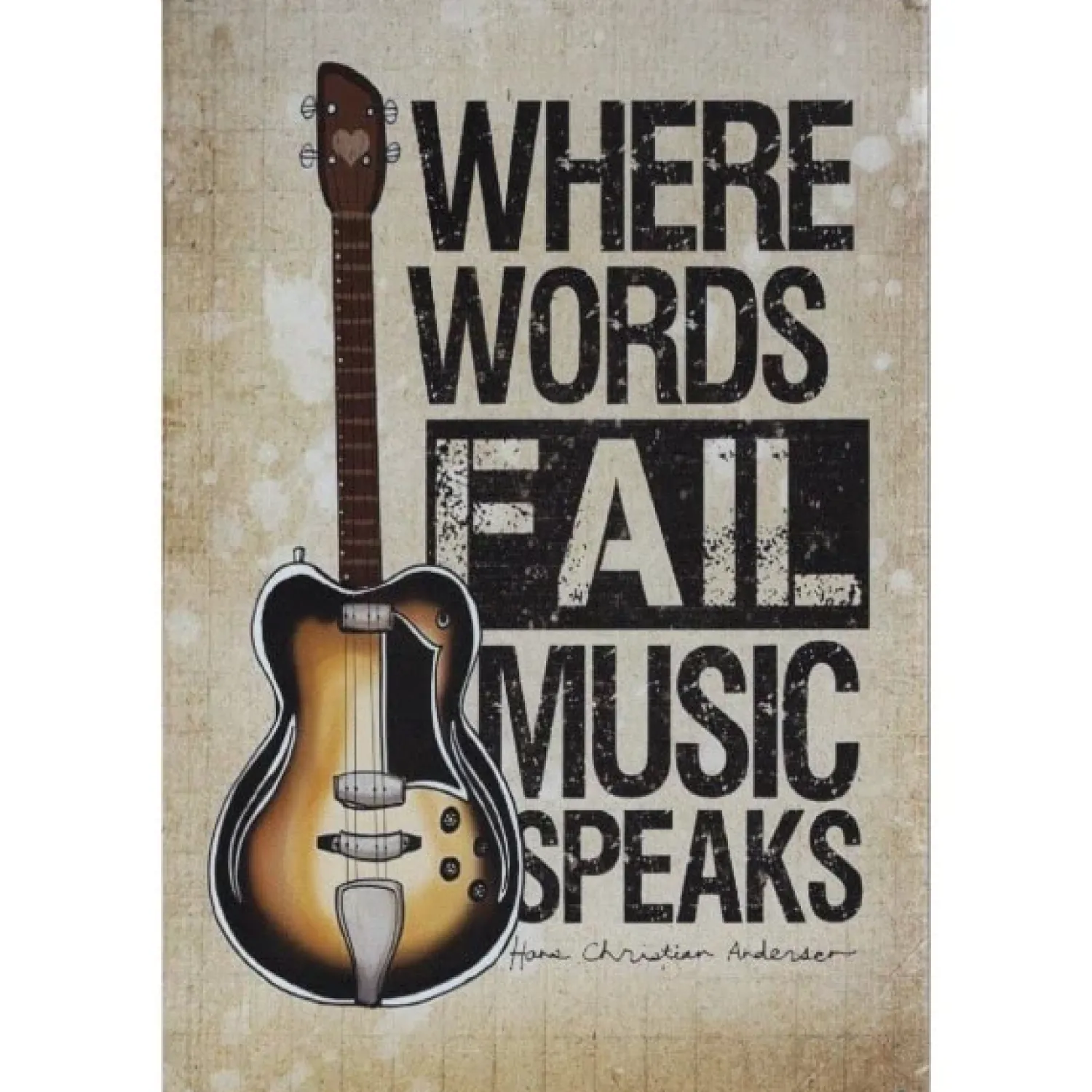 Cavetown Metalen Borden|Where Words fail Music Speaks - metalen bord