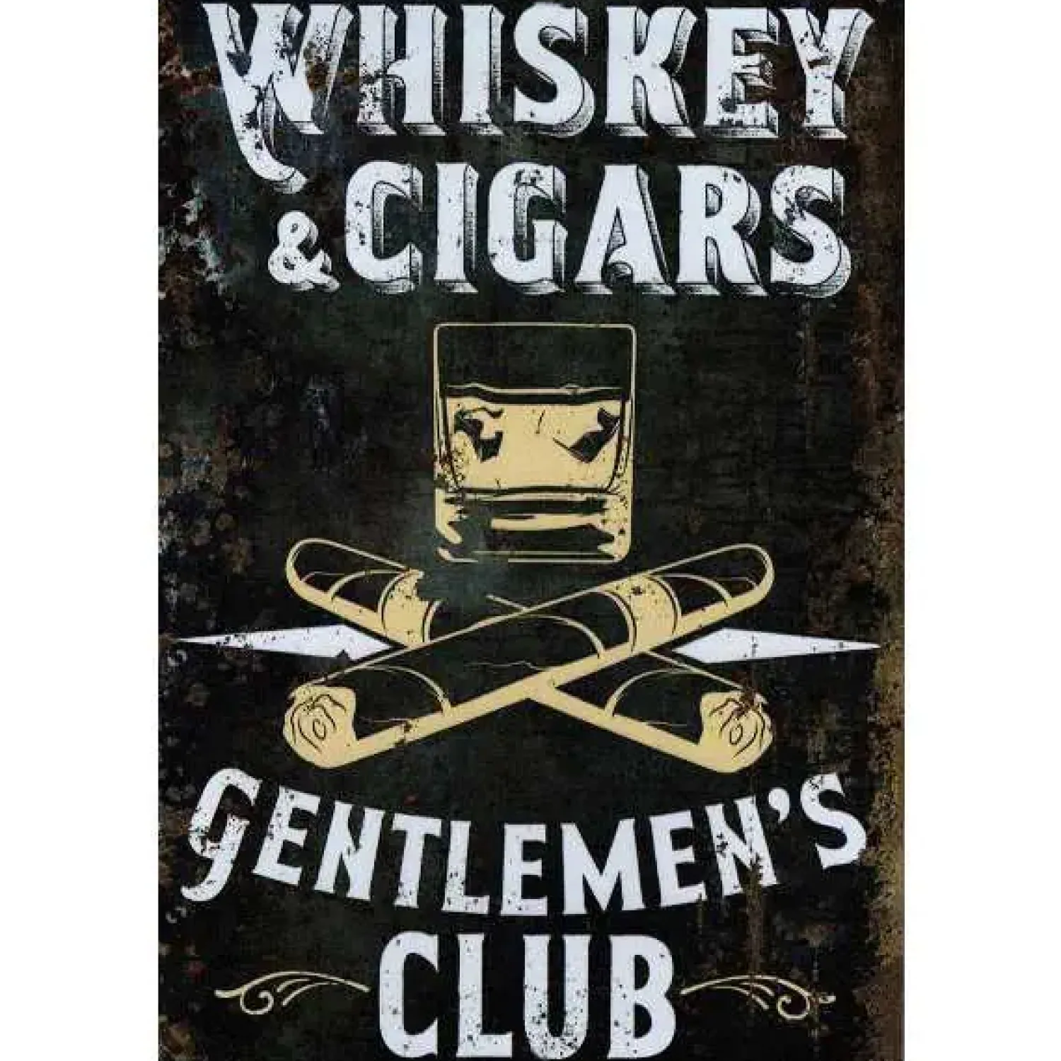 Cavetown Metalen Borden|Whiskey and Sigars - metalen bord