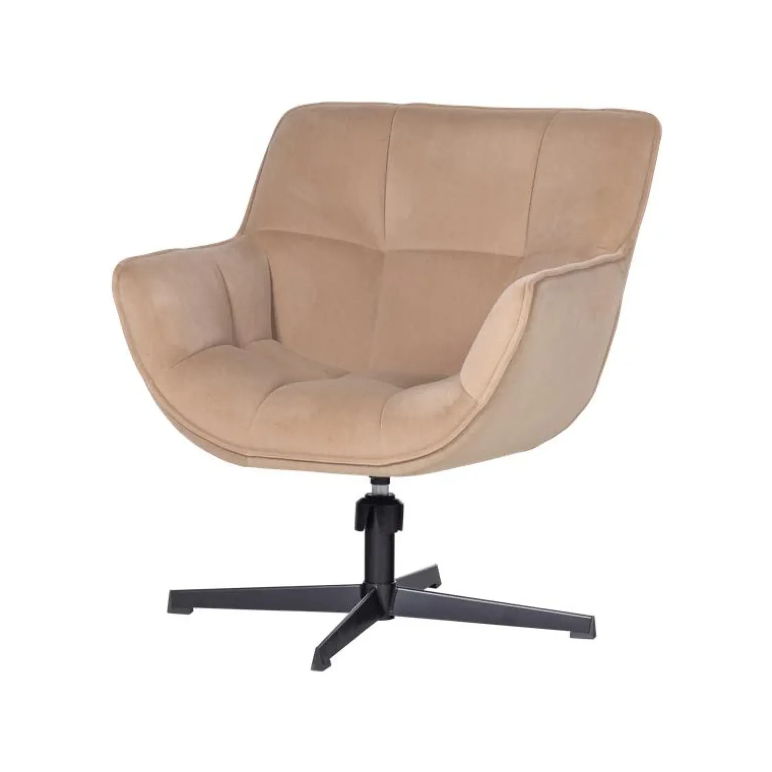 WOOOD Fauteuils|Wibo Draaifauteuil velvet Zand
