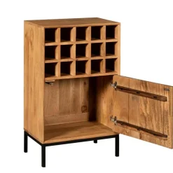 Furndea Wijnkasten|Industriele Kasten|Wijnkast Martin Naturel 55cm