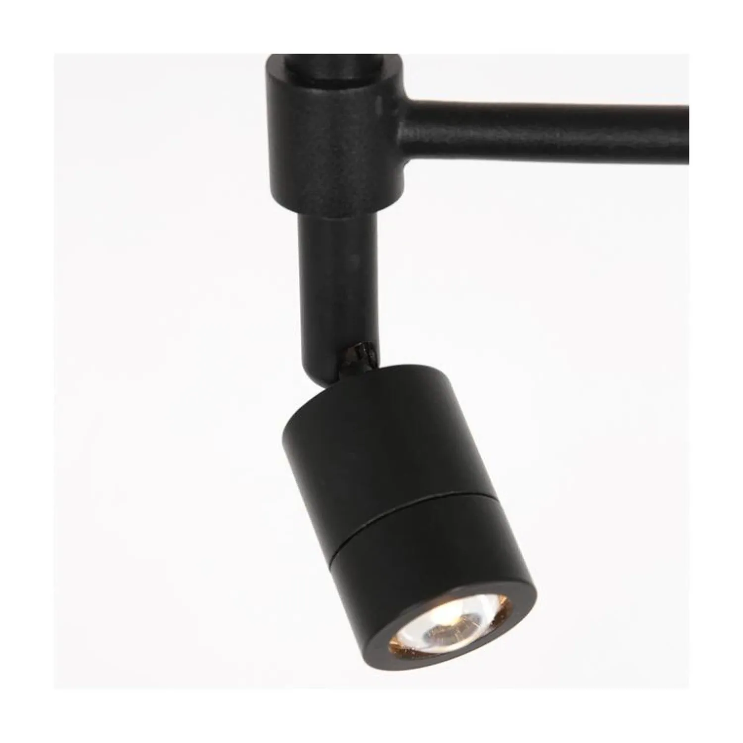 Steinmex Vloerlampen|Wilco 2-lichts Vloerlamp Zwart met Grijs Linnen kap
