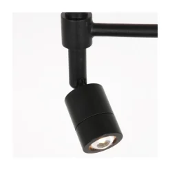 Steinmex Vloerlampen|Wilco 2-lichts Vloerlamp Zwart met Blauw Velvet kap
