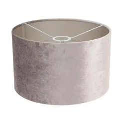 Steinmex Vloerlampen|Wilco 1-lichts Vloerlamp Zwart met Zilver Velvet kap