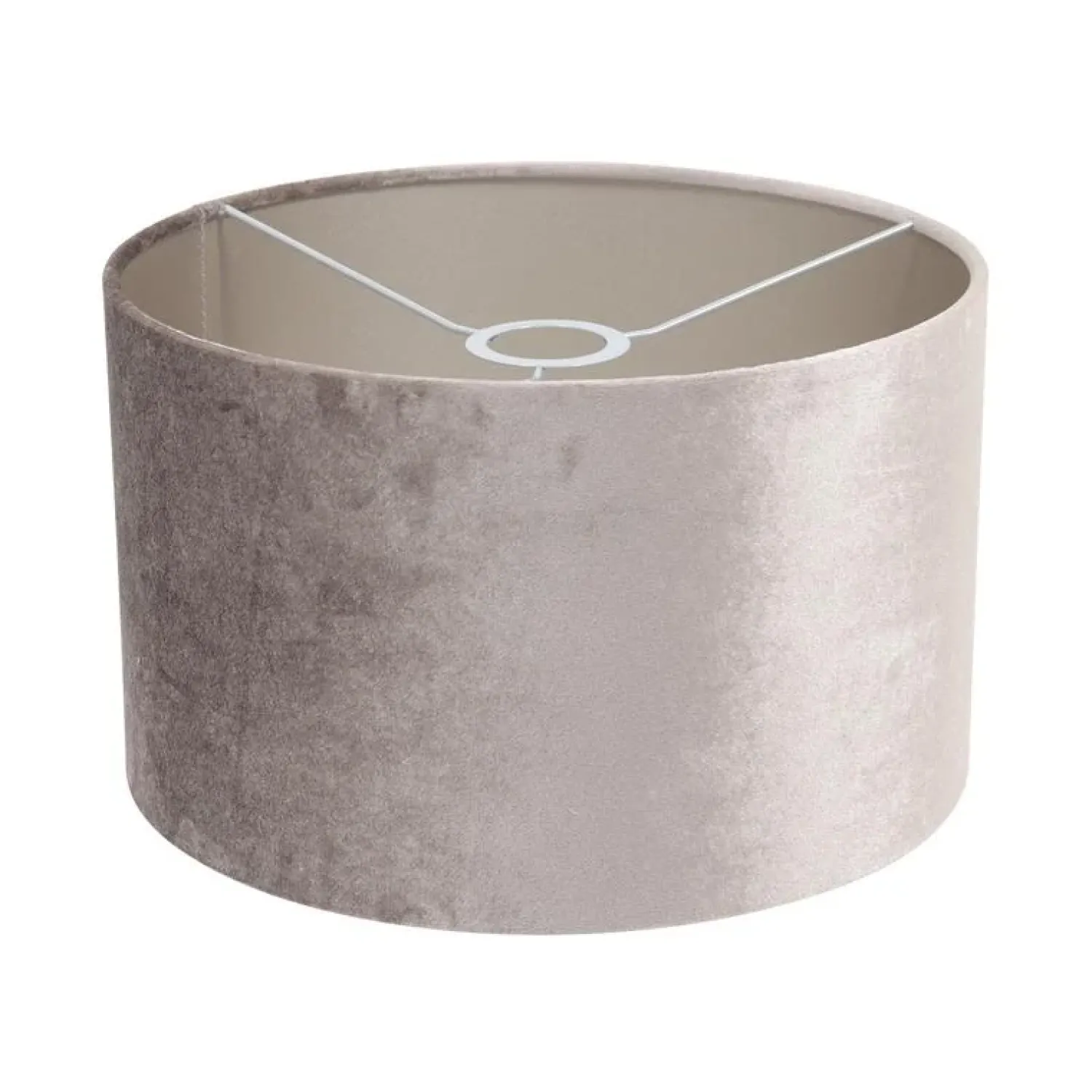 Steinmex Vloerlampen|Wilco 1-lichts Vloerlamp Zwart met Zilver Velvet kap
