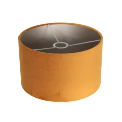 Steinmex Vloerlampen|Wilco 2-lichts Vloerlamp Zwart met Goud Velvet kap