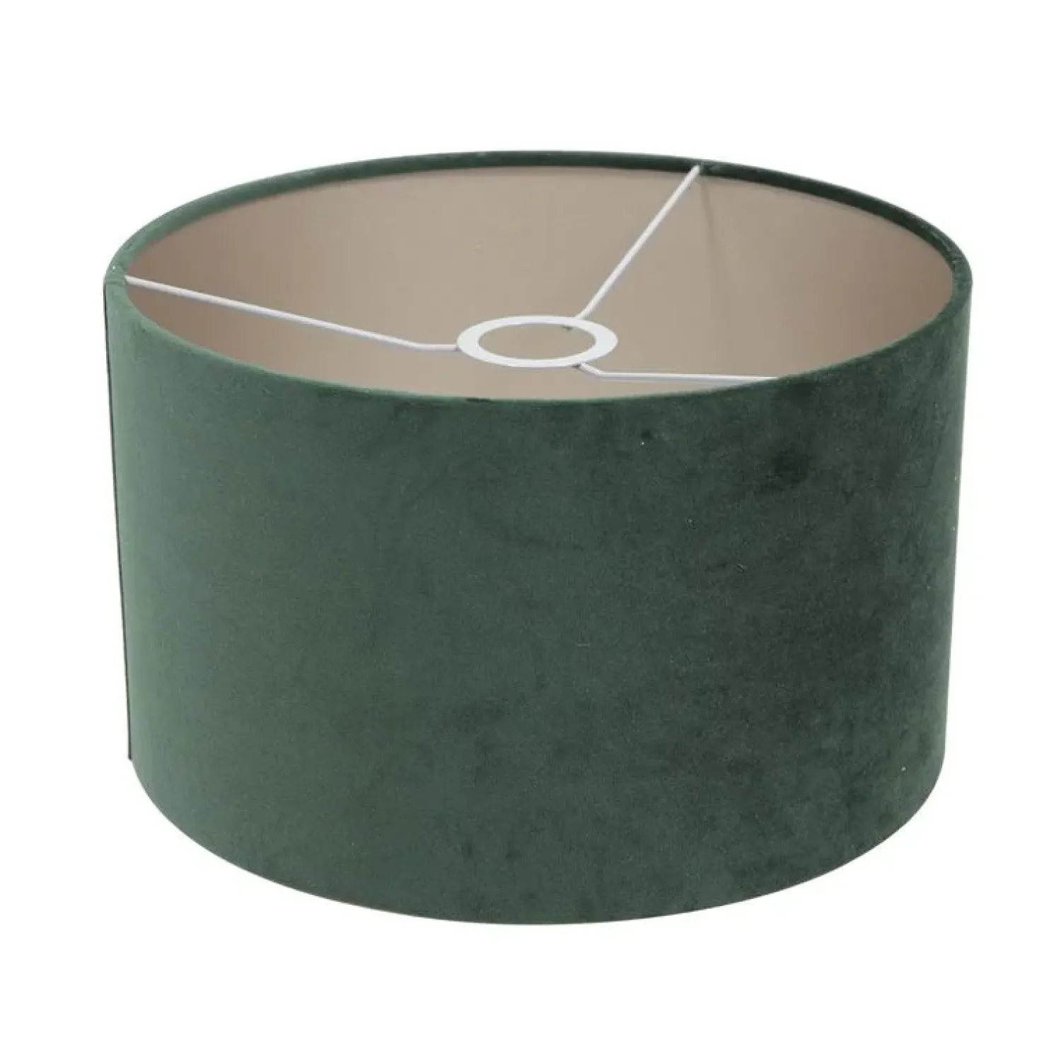 Steinmex Vloerlampen|Wilco 1-lichts Vloerlamp Zwart met Groen Velvet kap
