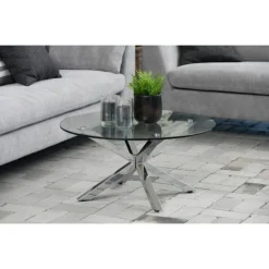 Nordhavn Salontafels|Willow Salontafel rond Glas 82cm