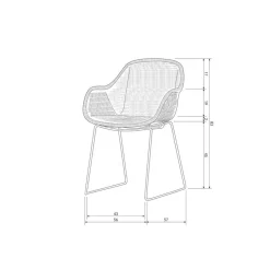 WOOOD Tuinstoelen|Willow Tuinstoel Naturel