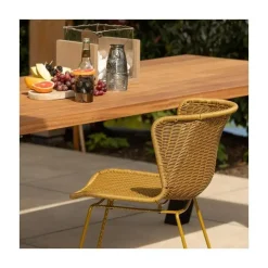 WOOOD Tuinstoelen|Wings Tuinstoel Honinggeel Set van 2