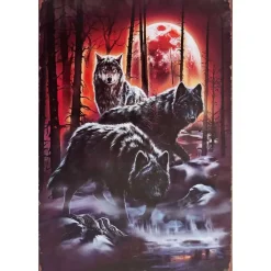 Cavetown Metalen Borden|Wolves at Night - metalen bord
