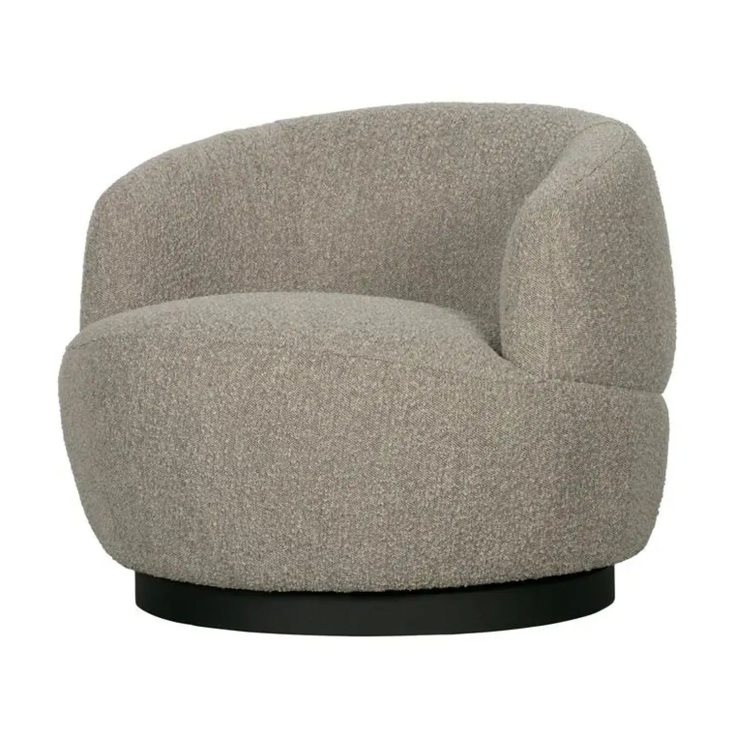 WOOOD Fauteuils|Woolly Draaifauteuil Boucle Naturel Melange