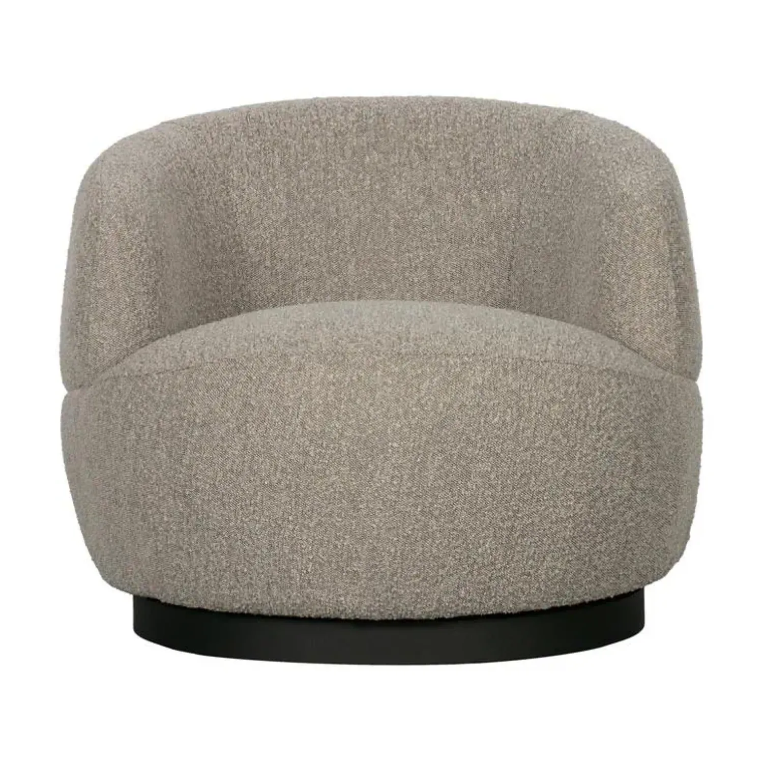 WOOOD Fauteuils|Woolly Draaifauteuil Boucle Naturel Melange