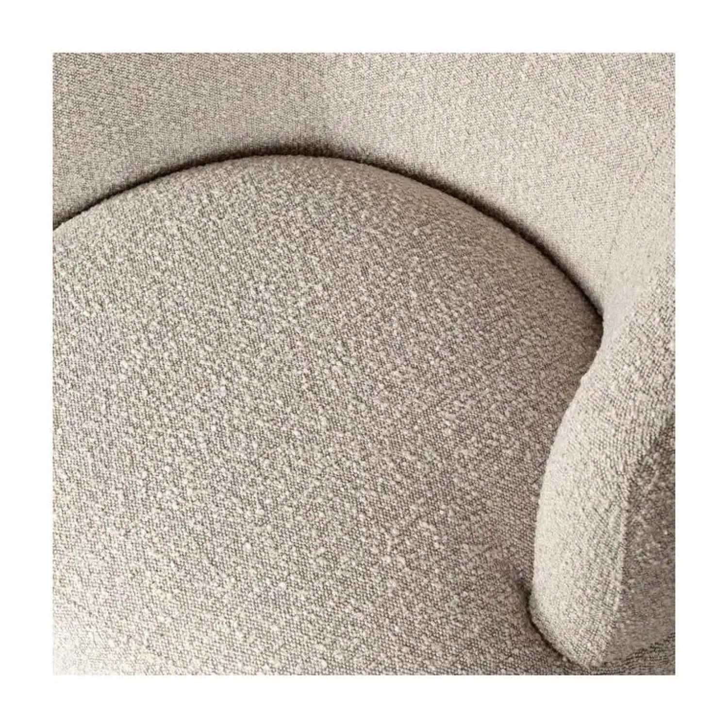 WOOOD Fauteuils|Woolly Draaifauteuil Boucle Naturel Melange