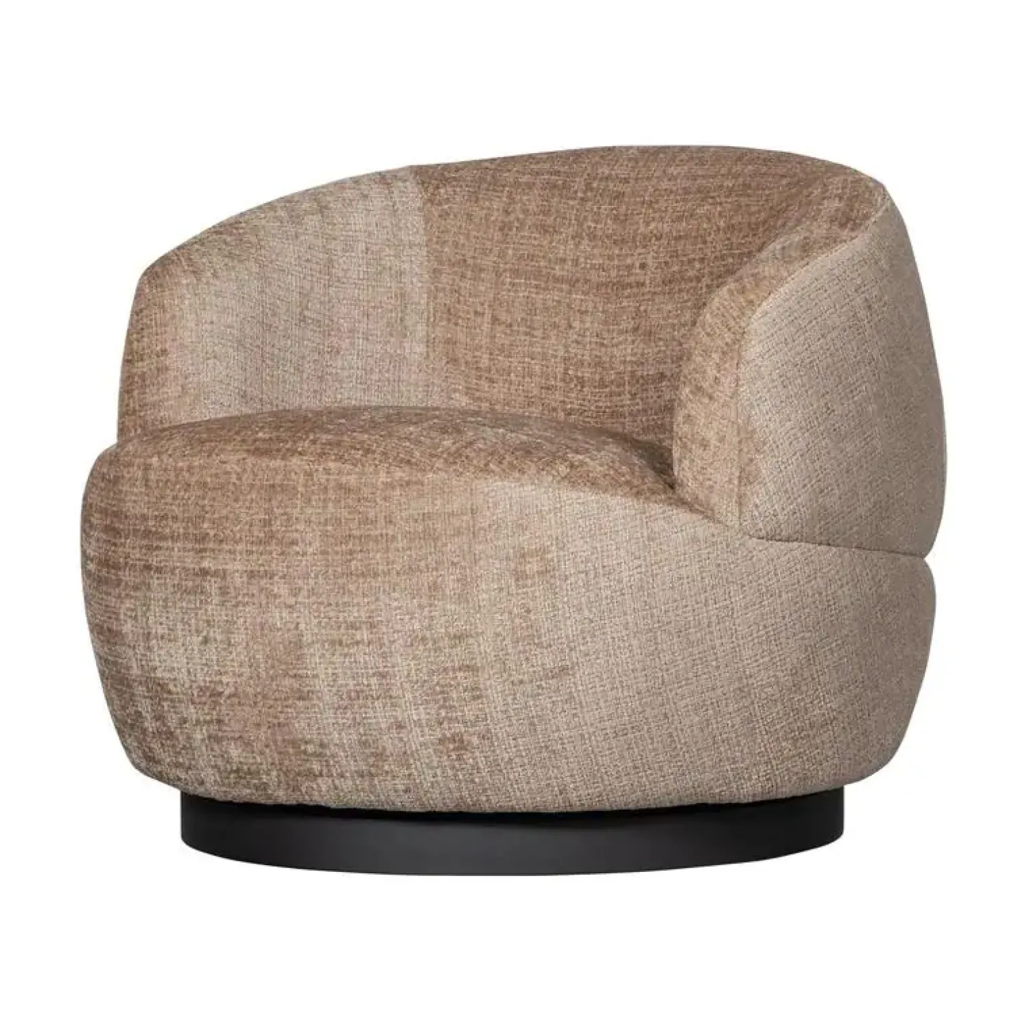 WOOOD Fauteuils|Woolly Draaifauteuil Chenille Zand