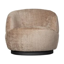 WOOOD Fauteuils|Woolly Draaifauteuil Chenille Zand