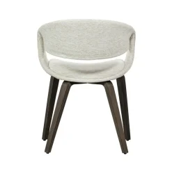 WOOOD Eetkamerstoelen|Yossi Eetkamerstoel naturel met houten poot donkerbruin