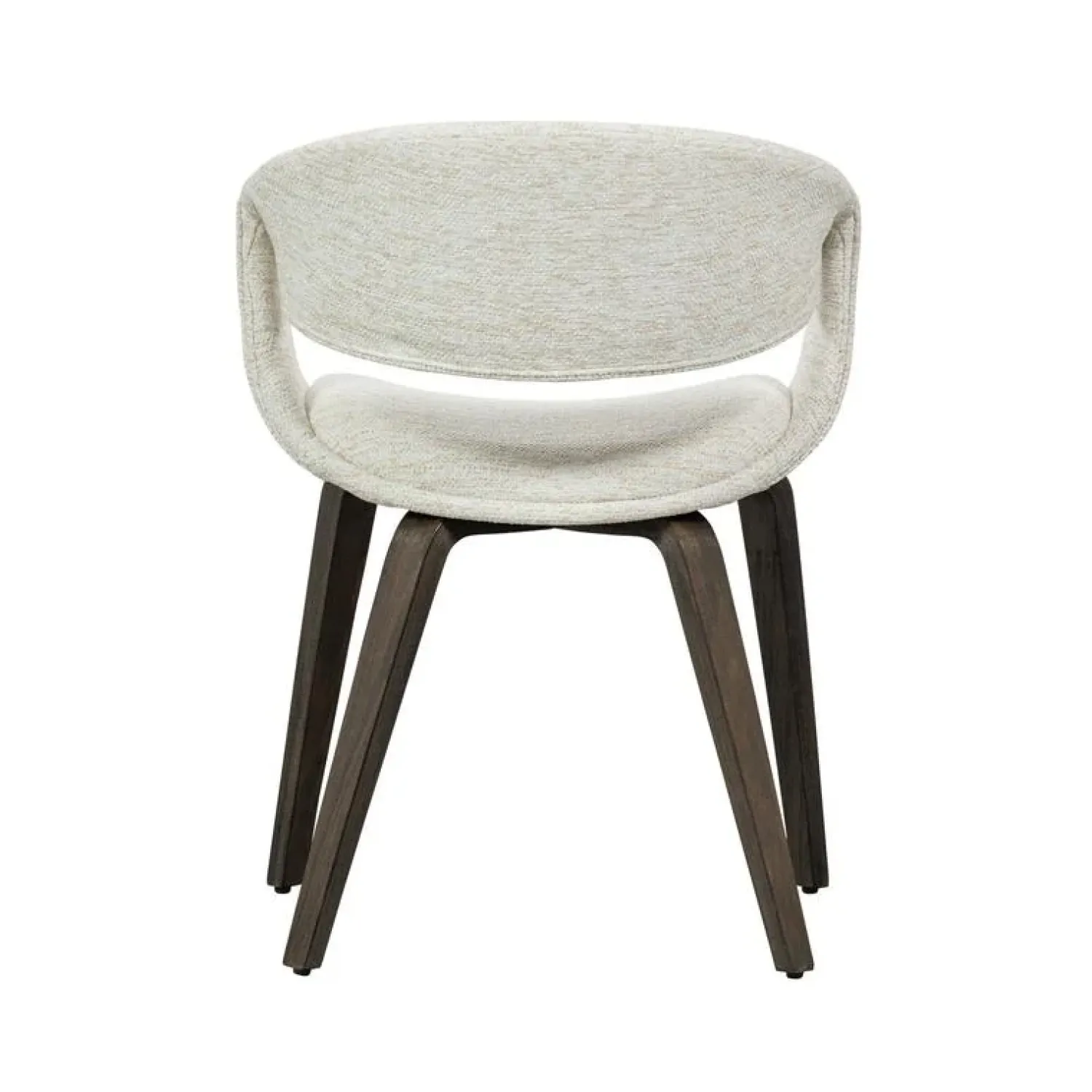 WOOOD Eetkamerstoelen|Yossi Eetkamerstoel naturel met houten poot donkerbruin