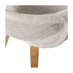 WOOOD Eetkamerstoelen|Yossi Eetkamerstoel naturel met houten poot naturel