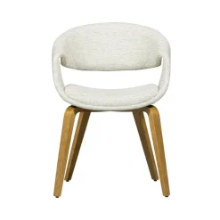 WOOOD Eetkamerstoelen|Yossi Eetkamerstoel naturel met houten poot naturel
