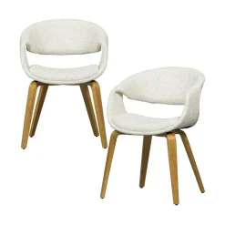 WOOOD Eetkamerstoelen|Yossi Eetkamerstoel naturel met houten poot naturel